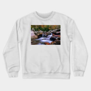 Little Pigeon River Cascading Among Rocks And Colorful Fall Maple Leaves Great Smoky Mountains National Park Crewneck Sweatshirt